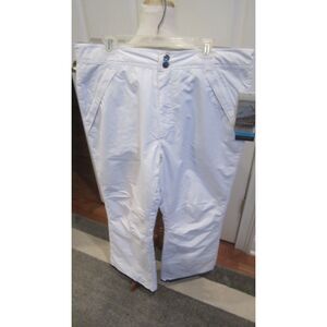 NWT Iceburg Outerwear Women's White Snow / Ski Pants Lined, Adjustable XL